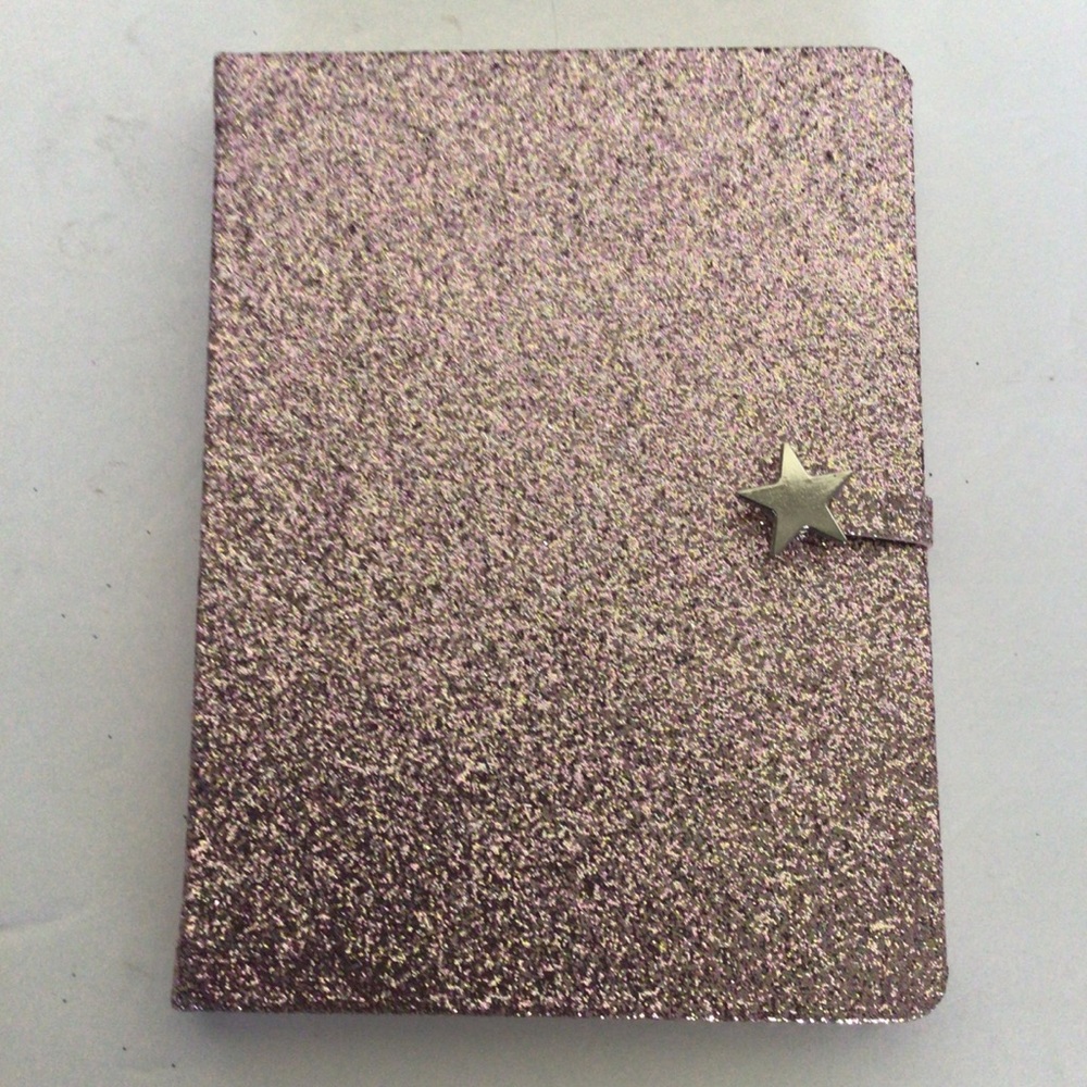 Glittery Pink Notebook with Star Closure